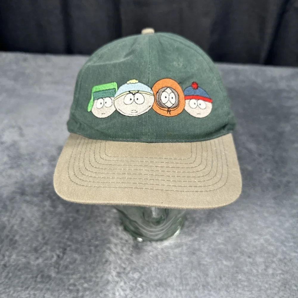 Vintage 1998 South Park Comedy Central Strap Back Hat Kenny Cartman Stan Cartoon